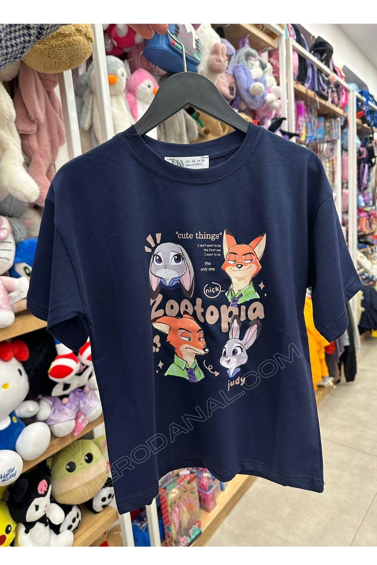 Unisex Çocuk Baskılı T-Shırt - Model 49