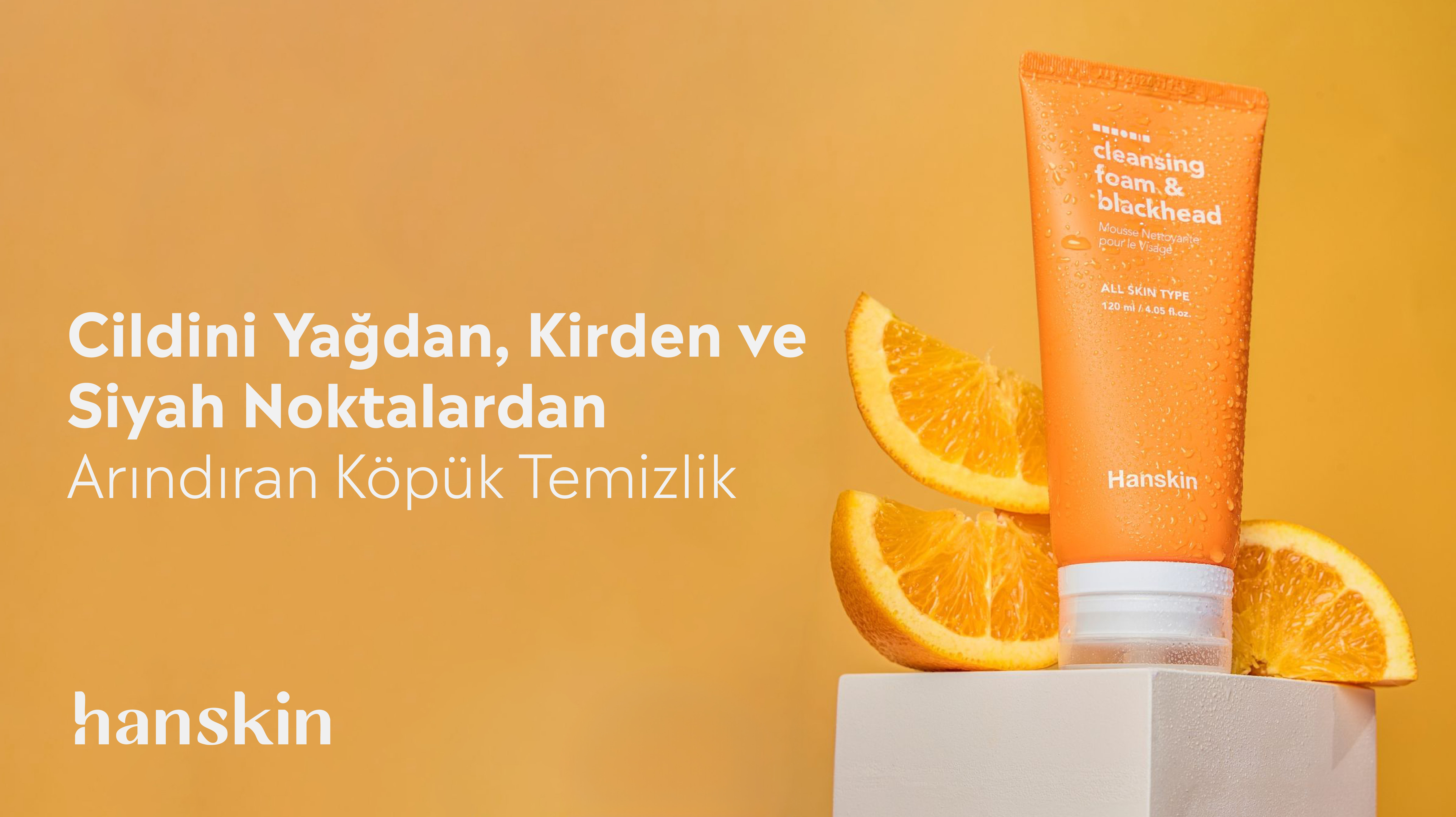 Cildini Yağdan, Kirden ve Siyah Noktalardan Arındıran Köpük Temizlik