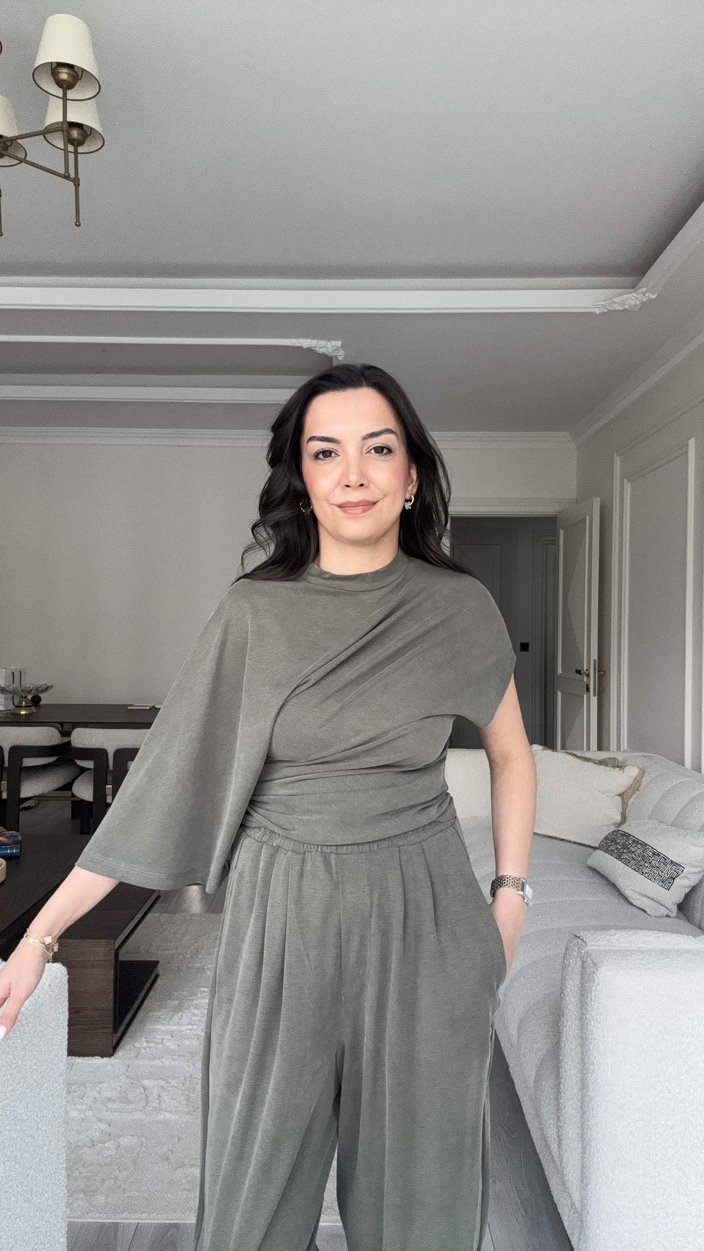 Asimetrik Kesim Takım - Haki