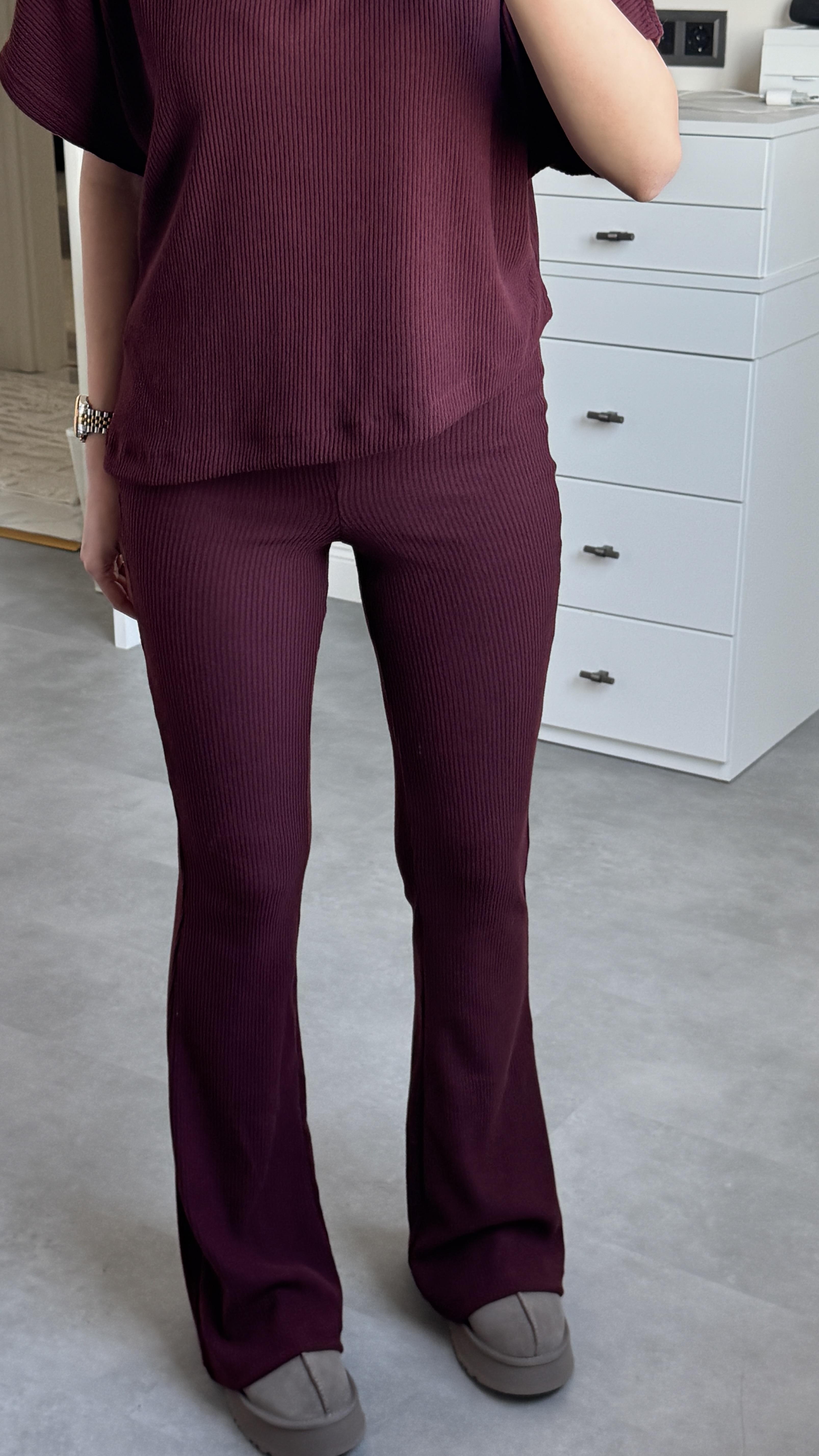 Dilvin Bordo Triko Takım 