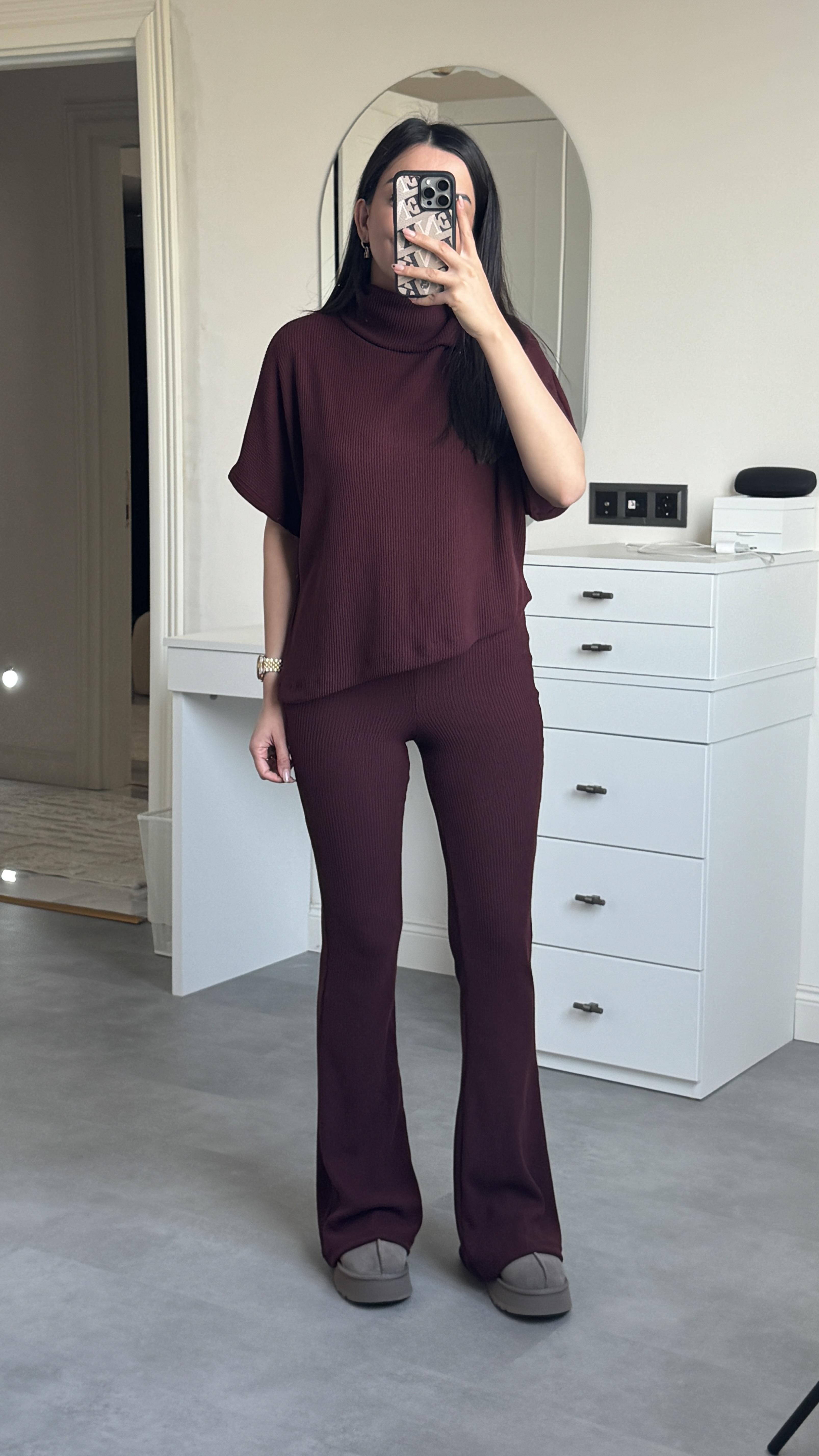 Dilvin Bordo Triko Takım 