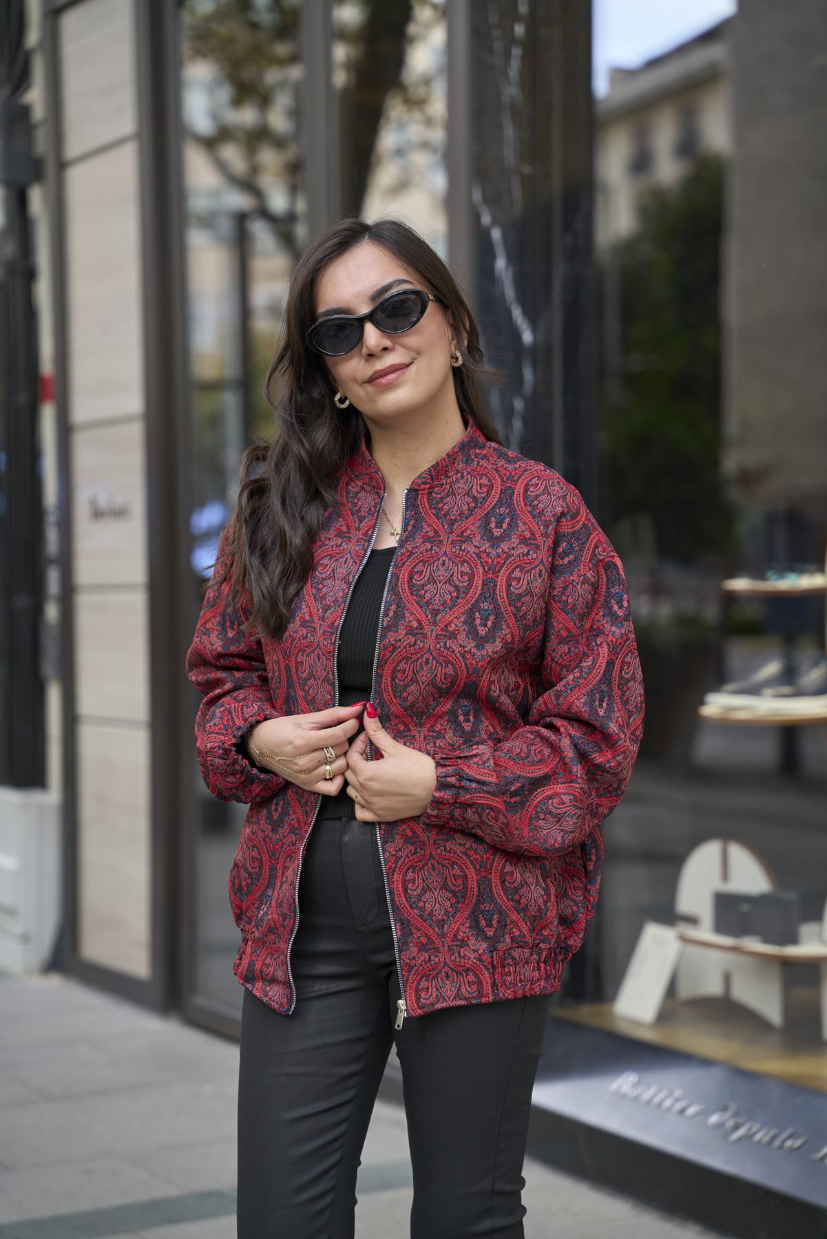 Etnik Desen Bomber Mont