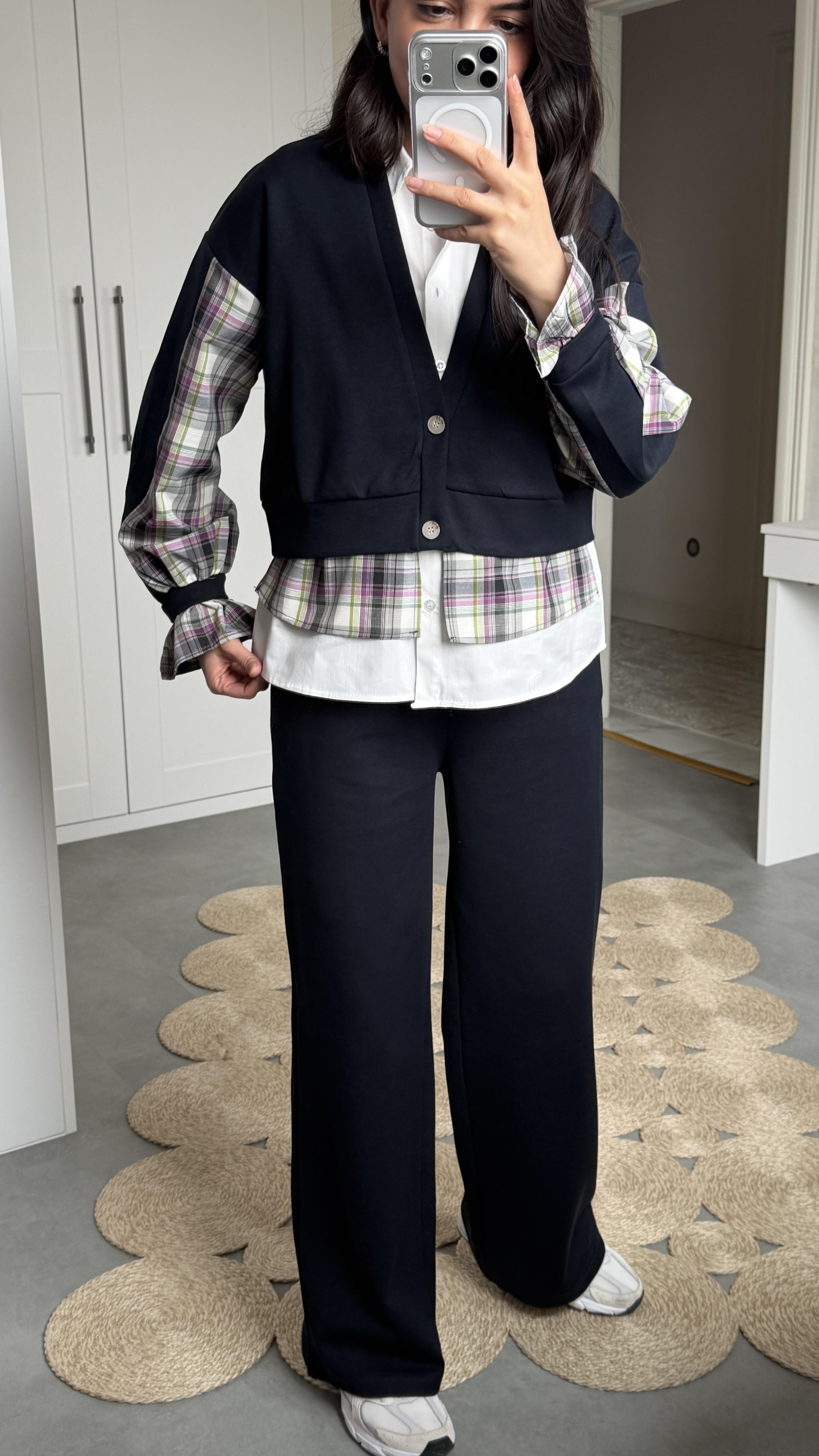 Gömlek Detaylı 3Lü Takım - Laci