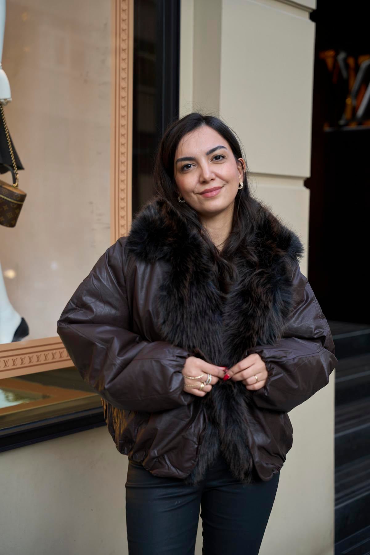 İthal Kürklü  Şişme Mont 