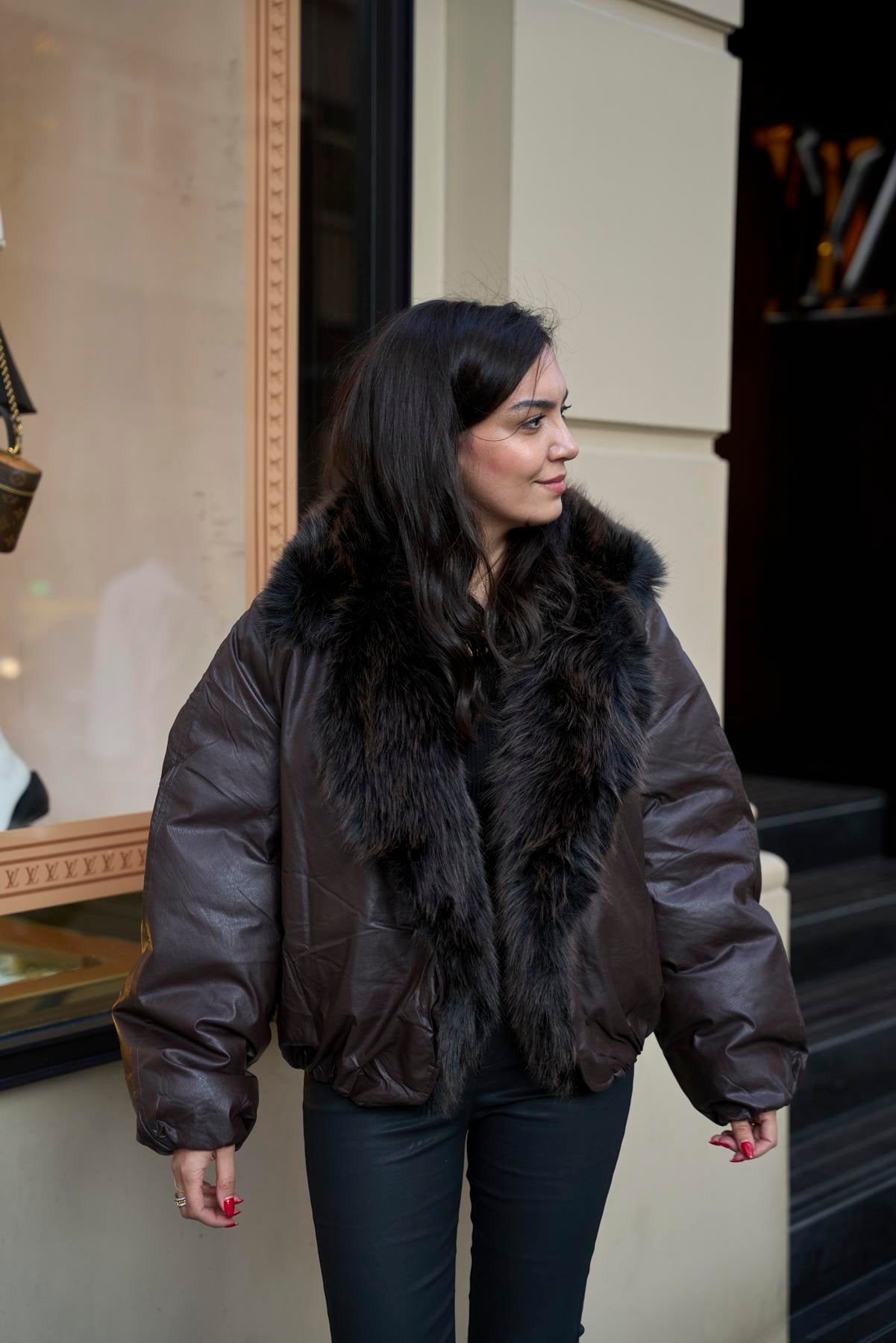 İthal Kürklü  Şişme Mont 