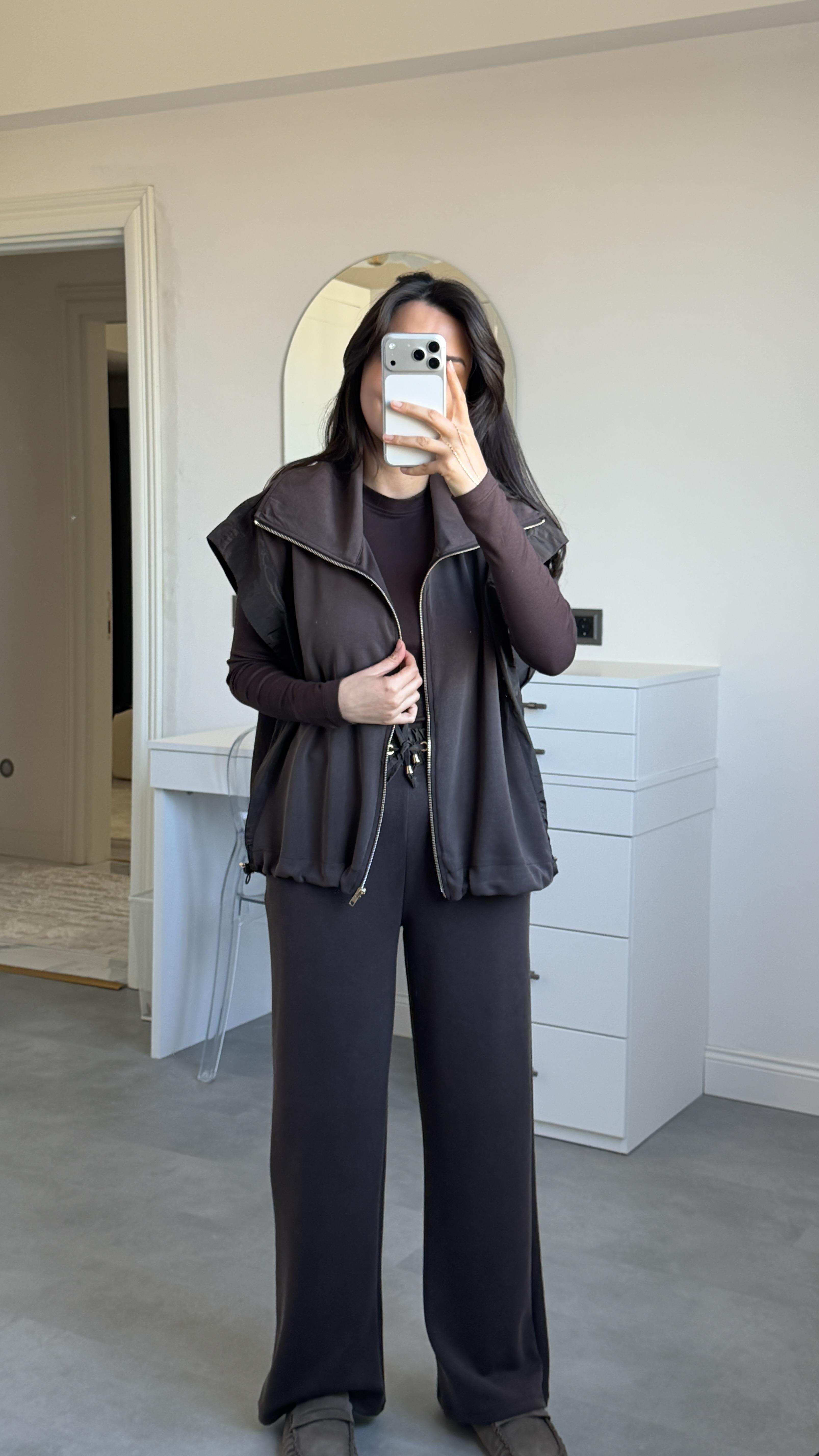 Nw Yelekli Takım - Kahve