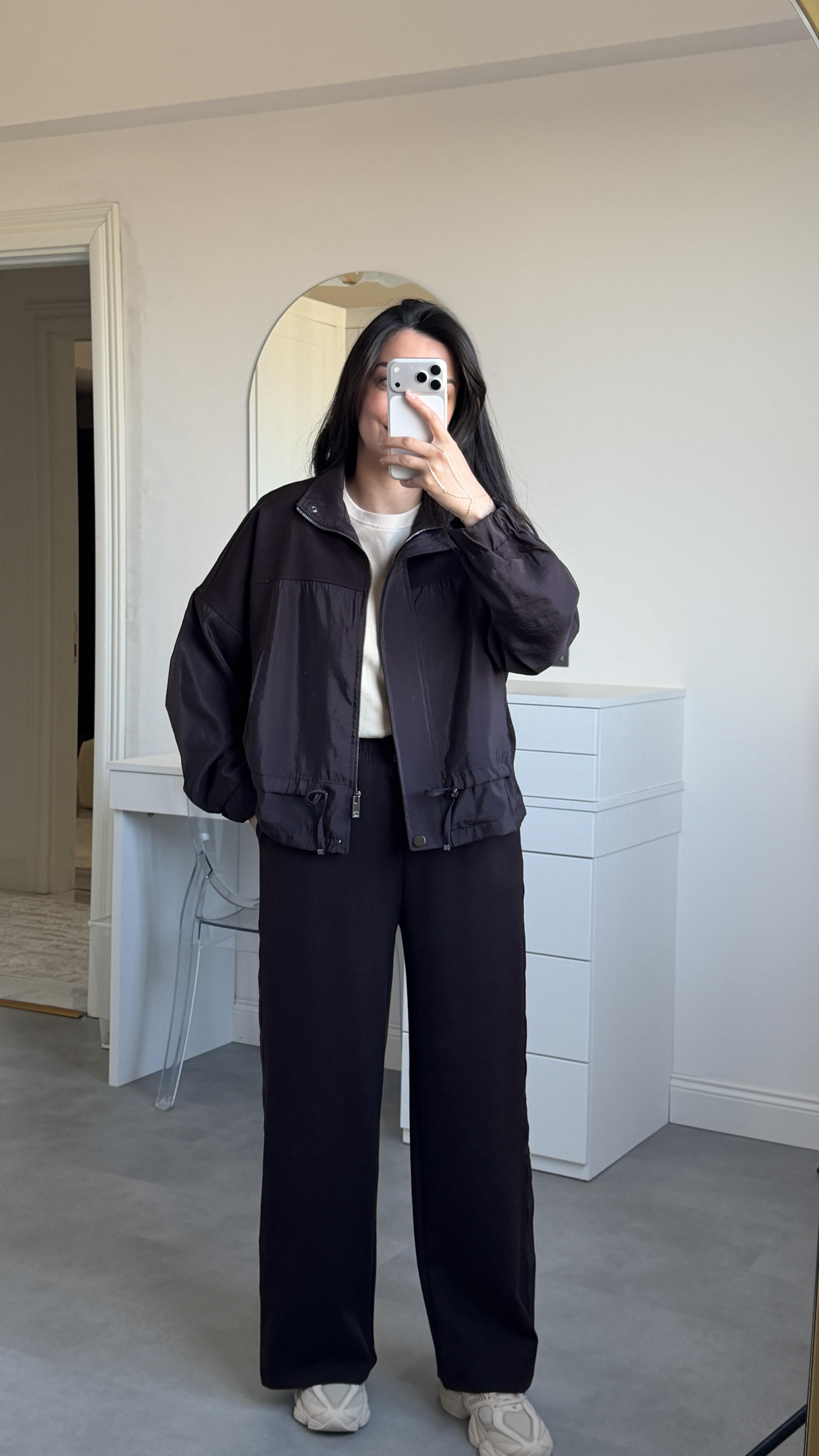 Paraşüt Garnili Takım - Kahve