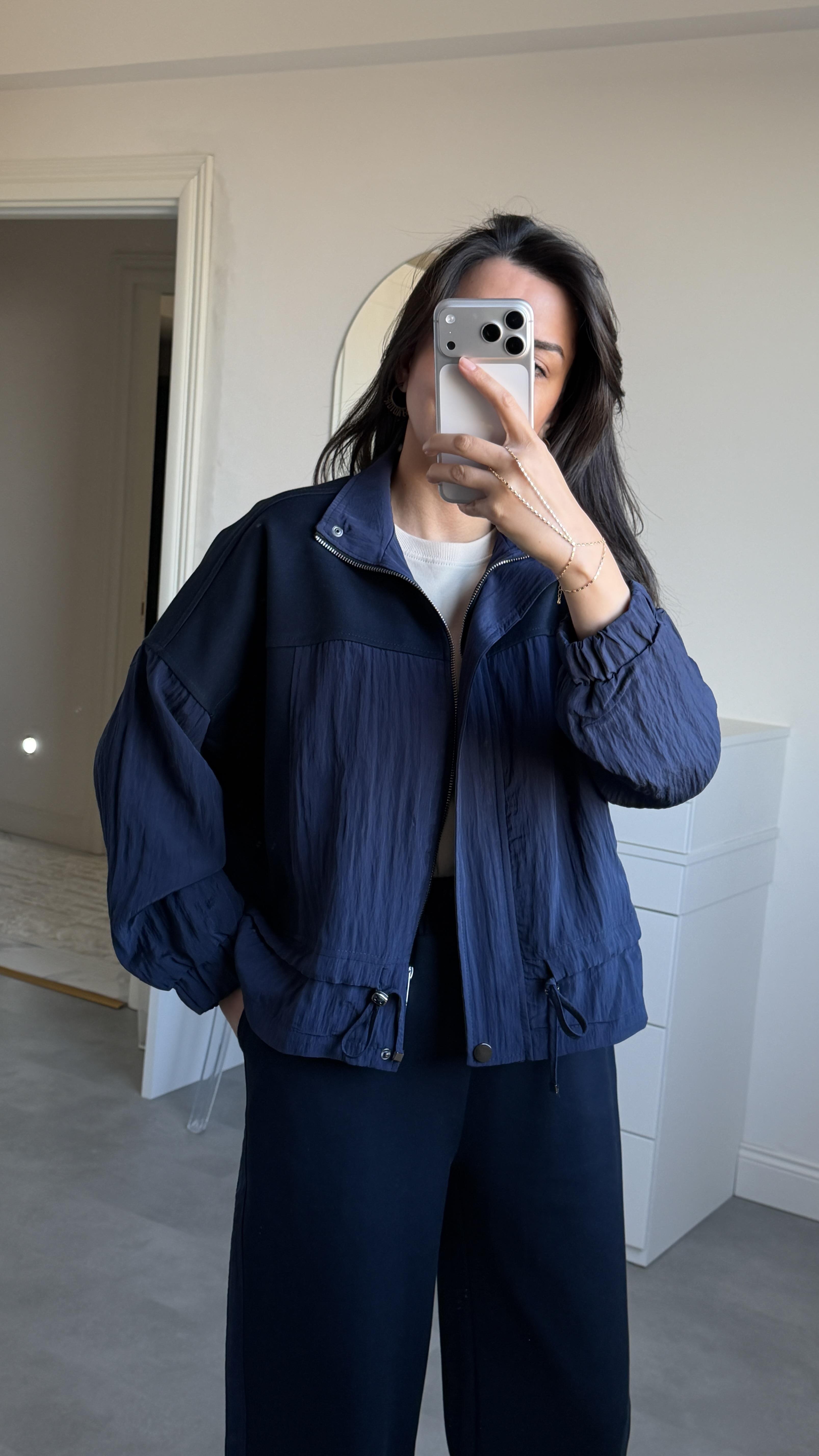 Paraşüt Garnili Takım - Lacivert