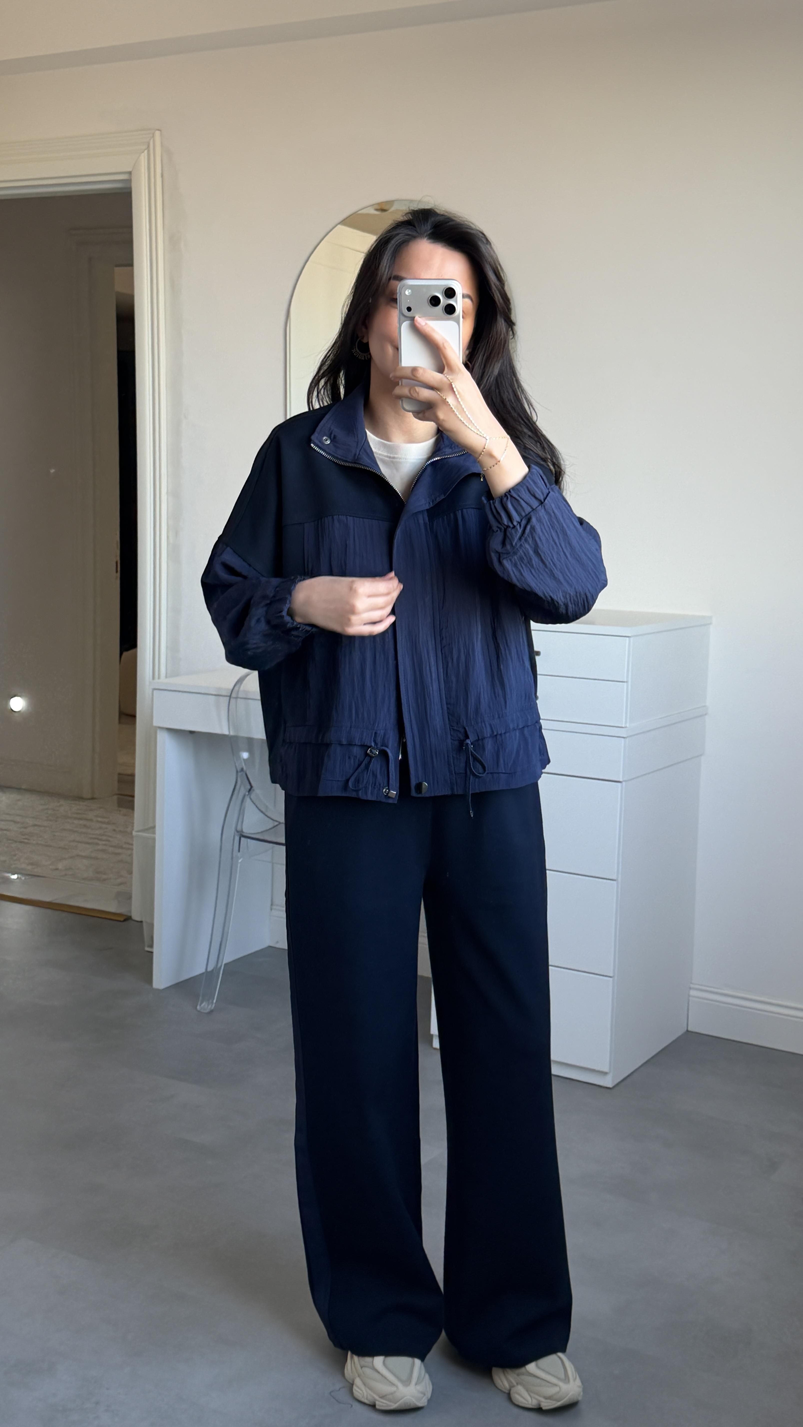 Paraşüt Garnili Takım - Lacivert