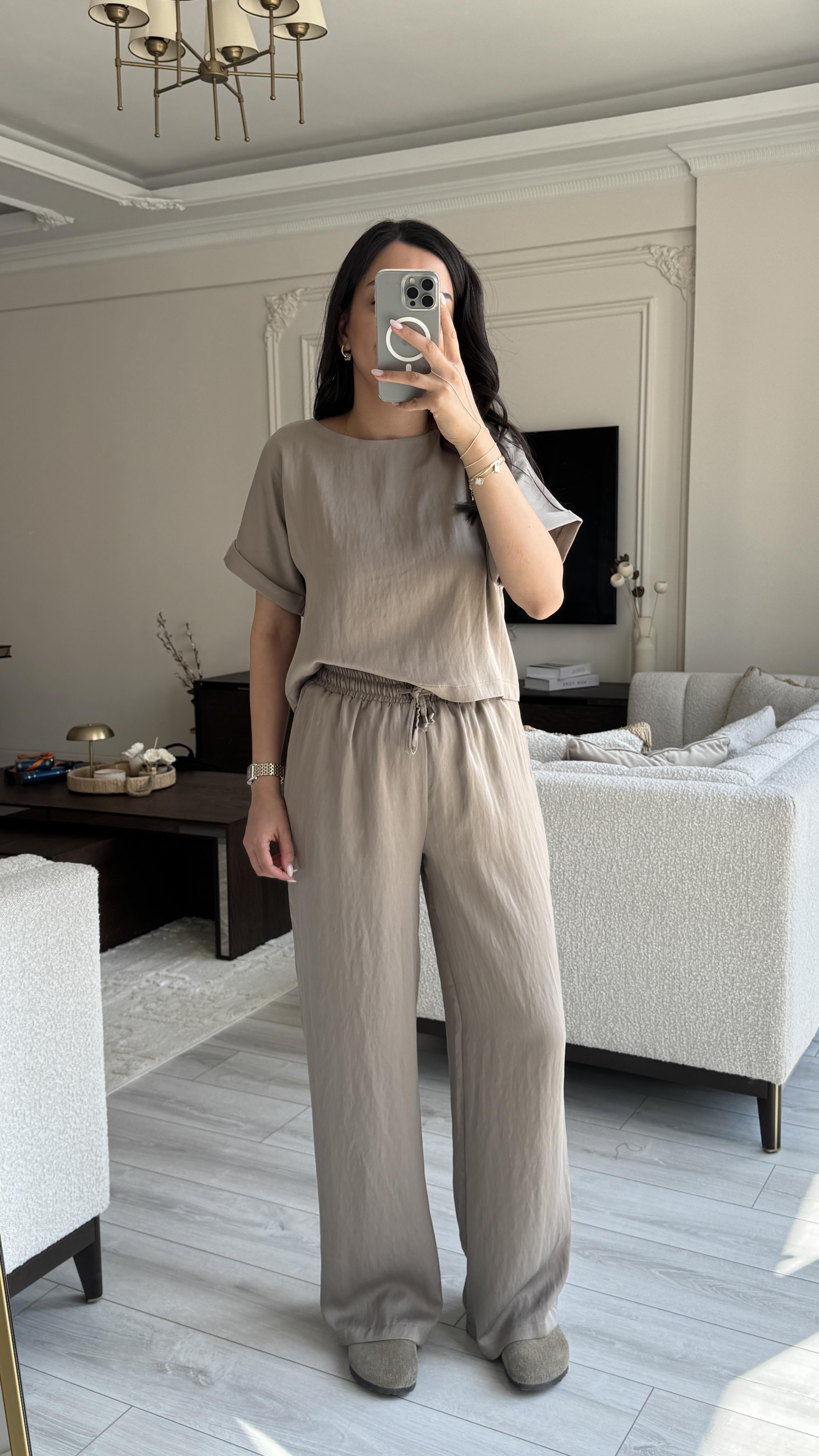 Prry Geniş Paça Takım - Taş