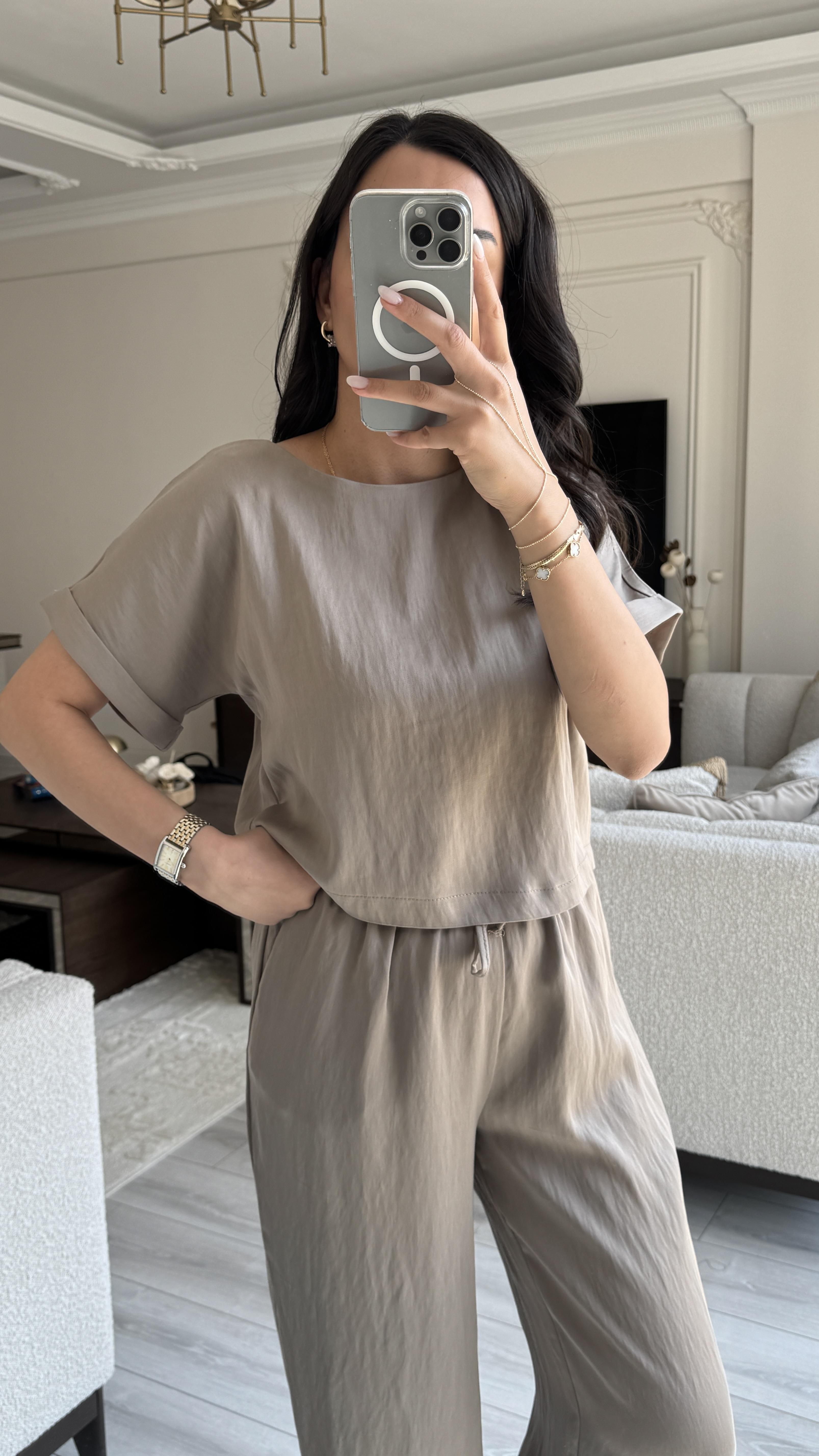 Prry Geniş Paça Takım - Taş