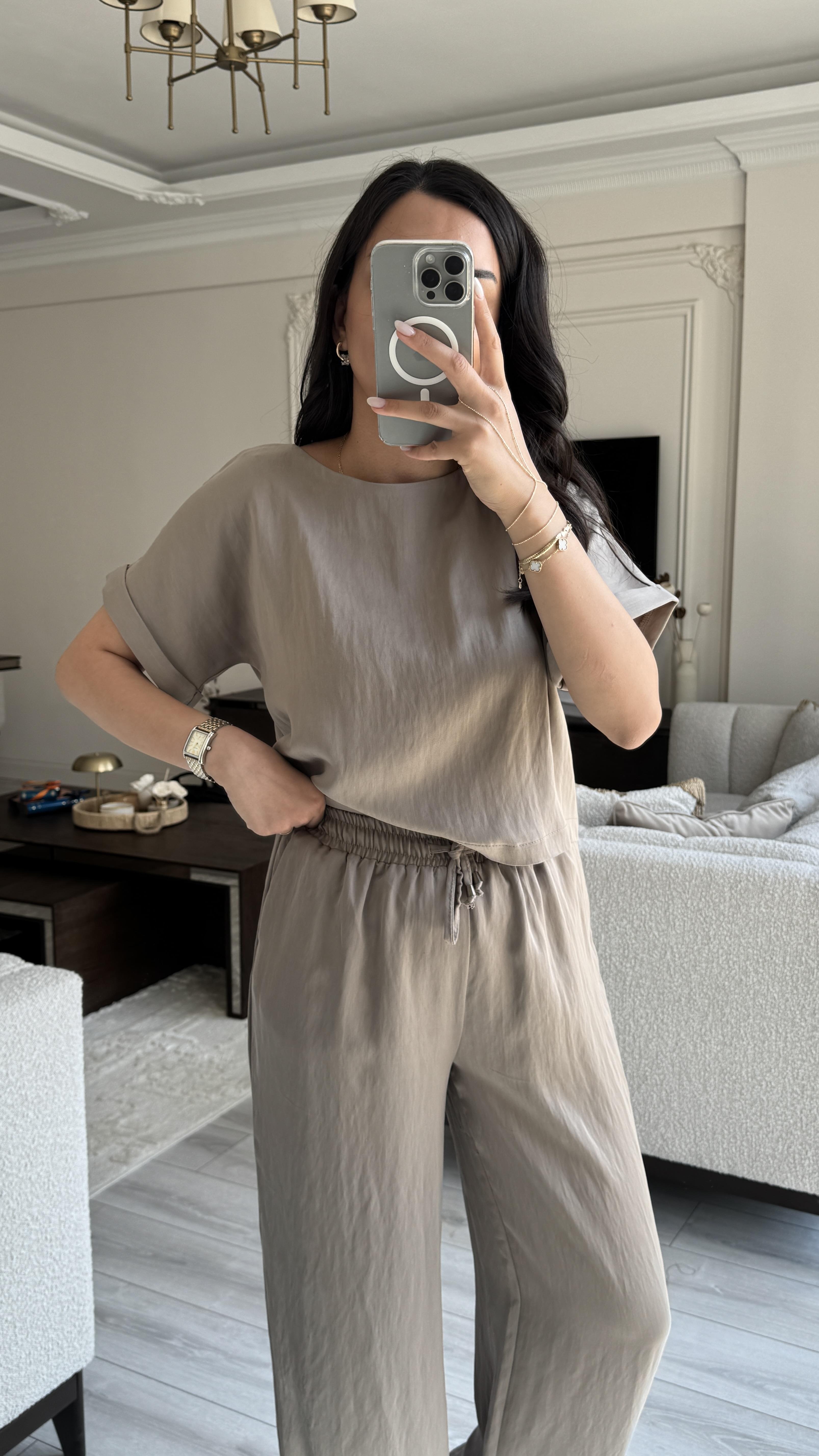 Prry Geniş Paça Takım - Taş