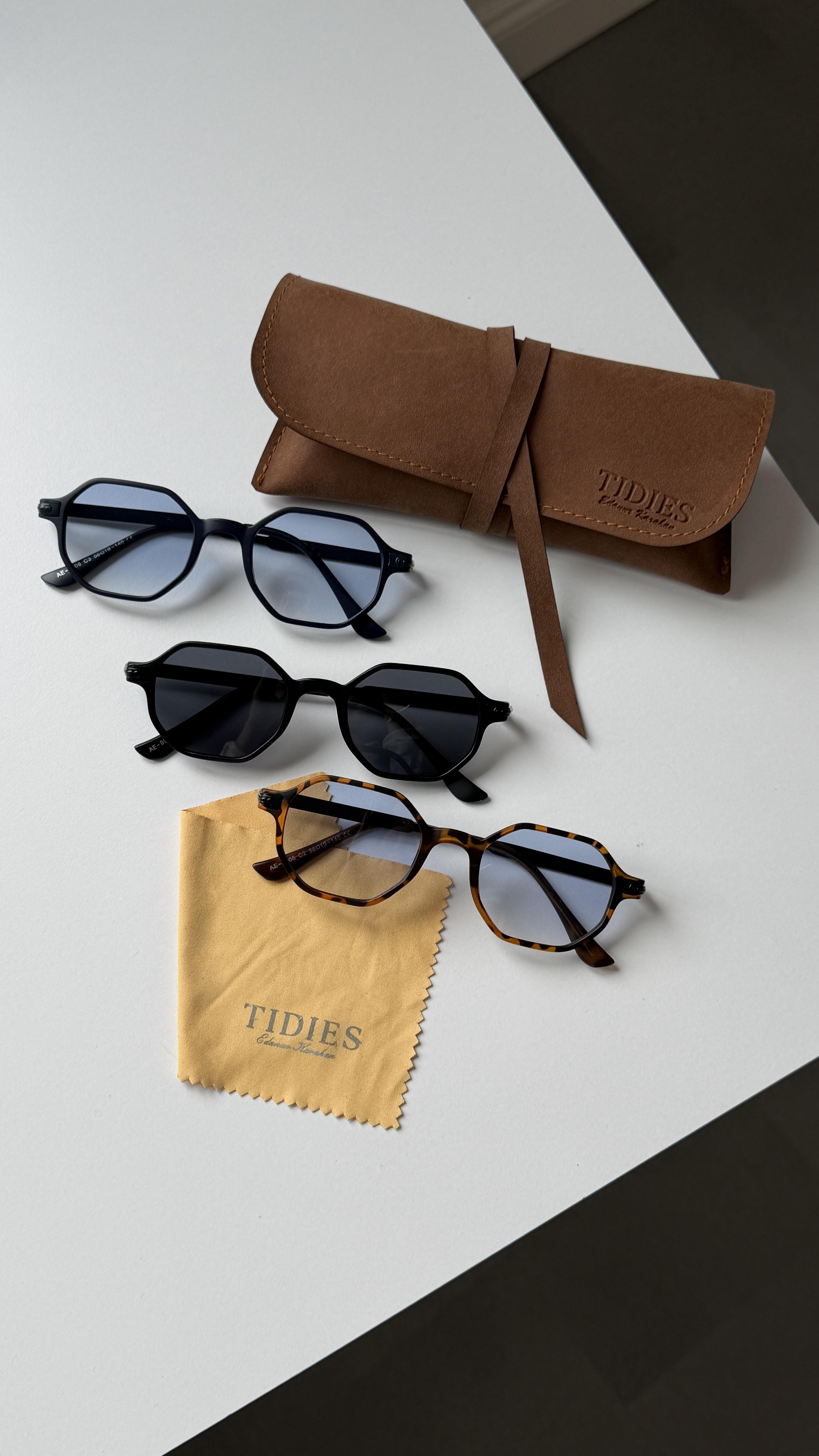 Roxi Kare Leopar Mavi Cam Güneş Gözlüğü