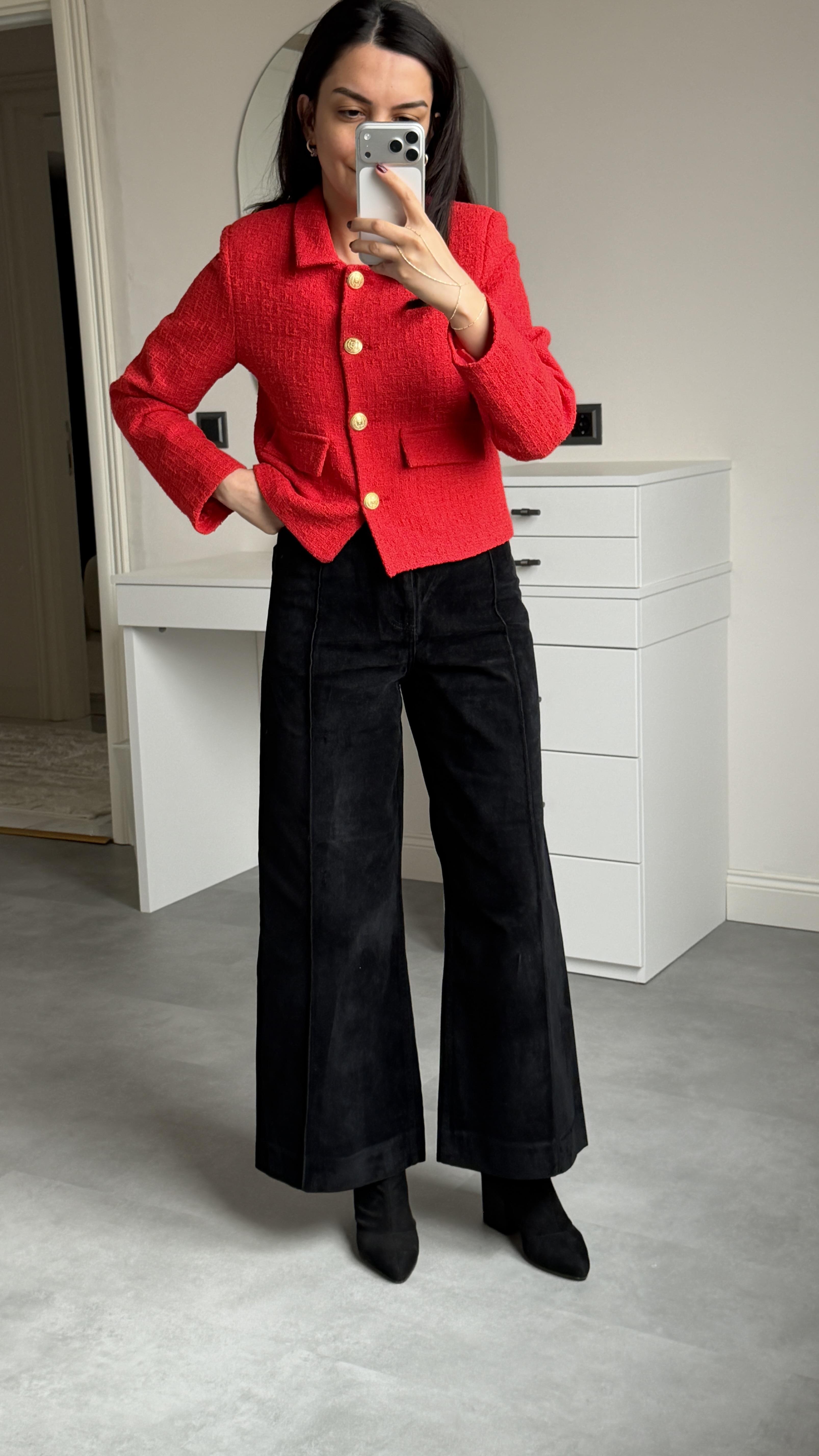 Zra Kadife Pantolon - Siyah