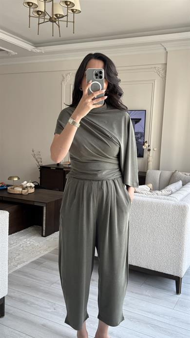 Asimetrik Kesim Takım - Haki