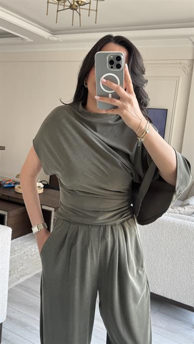 Asimetrik Kesim Takım - Haki