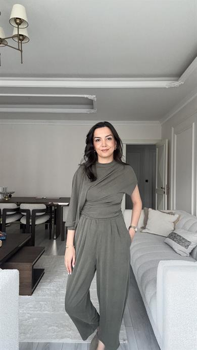 Asimetrik Kesim Takım - Haki