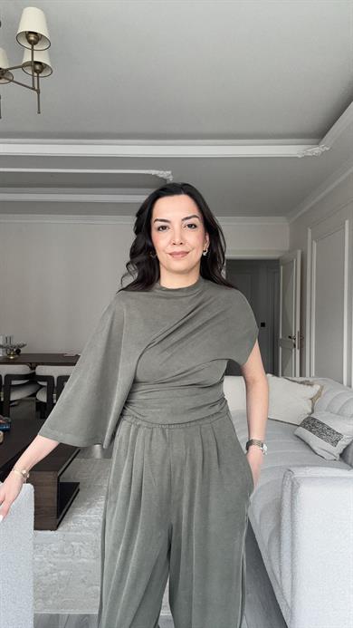 Asimetrik Kesim Takım - Haki