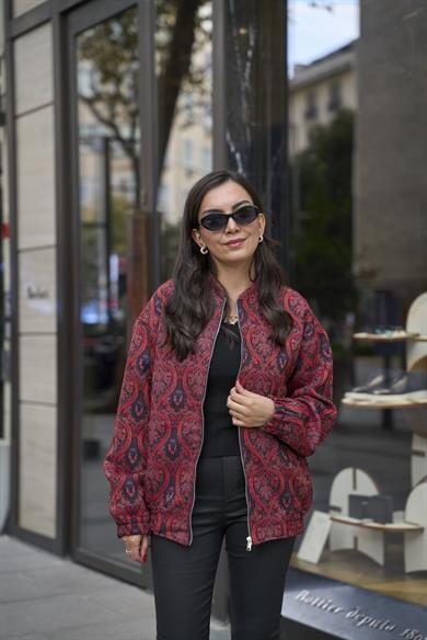 Etnik Desen Bomber Mont