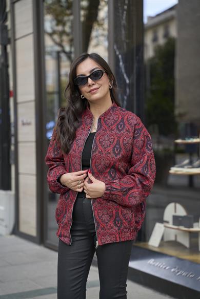 Etnik Desen Bomber Mont
