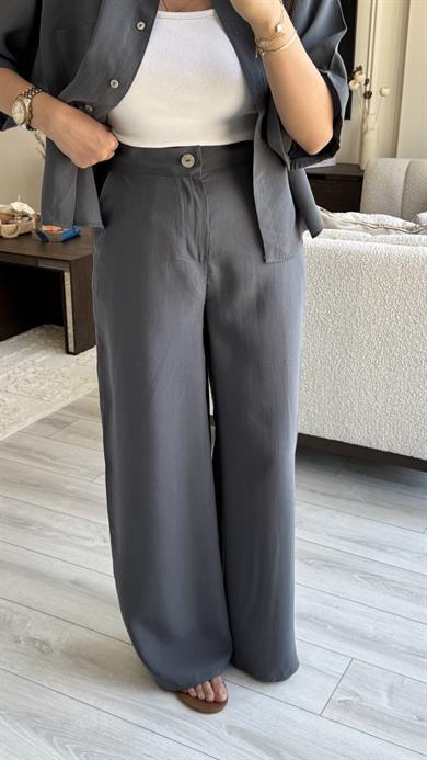 Gömlekli Kısa Kol Takım - Antrasit