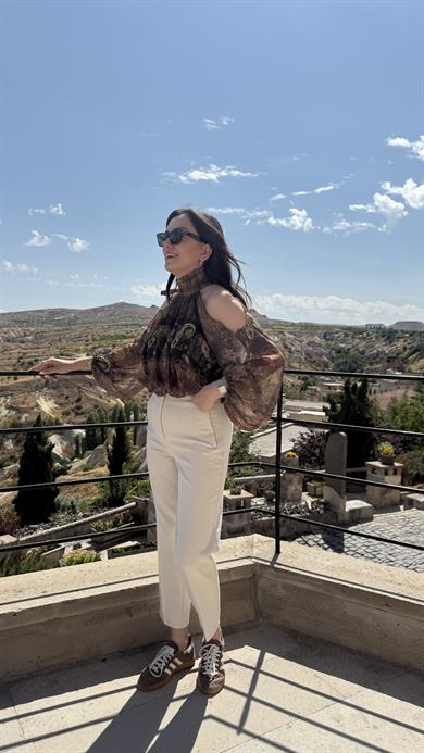 Karol Filetolu Pantolon - Bej