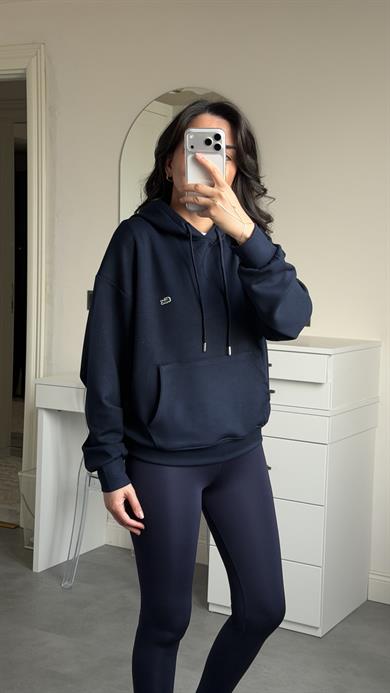 Lacste Kapüşonlu Sweat - Lacivert