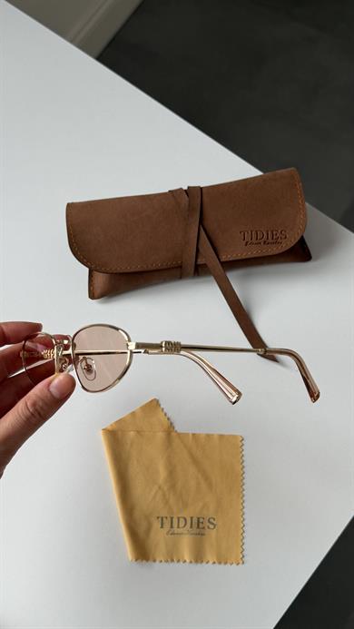 Miu Gold Pembe Cam Güneş Gözlüğü