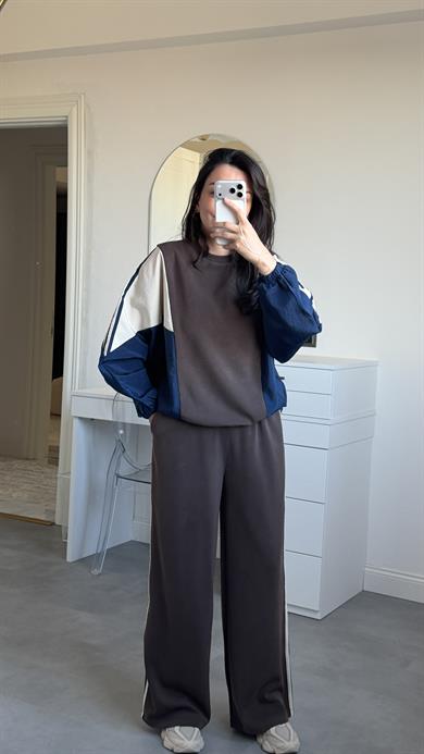 Mixx Takım Şeritli - Kahve