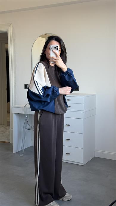 Mixx Takım Şeritli - Kahve