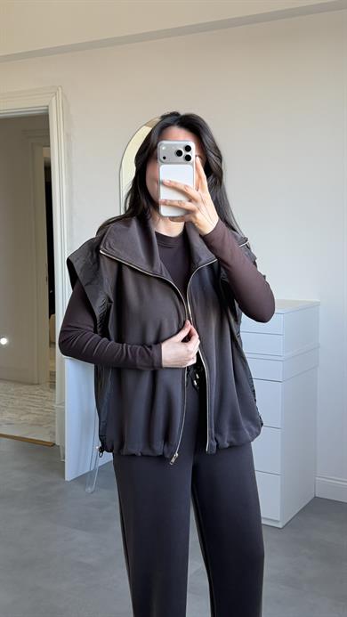 Nw Yelekli Takım - Kahve