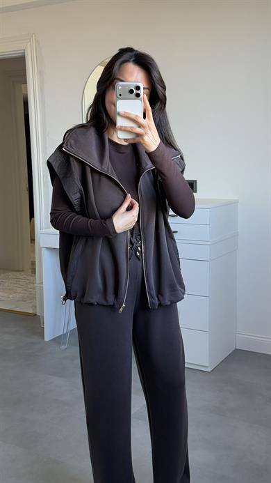 Nw Yelekli Takım - Kahve