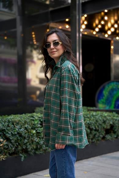 Oduncu Oversize Gömlek - Yeşil 