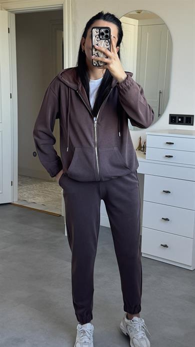 Oysh Modal Takım - Kahverengi 