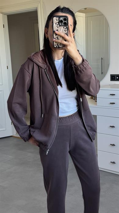 Oysh Modal Takım - Kahverengi 