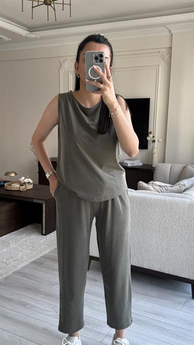 Oysh Sıfır Kol Takım - Haki 