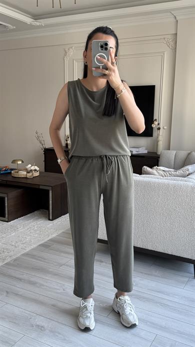 Oysh Sıfır Kol Takım - Haki 