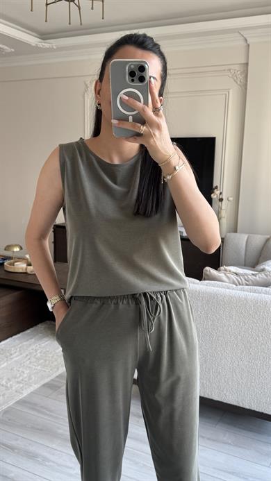 Oysh Sıfır Kol Takım - Haki 