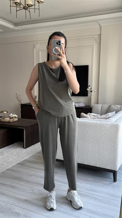 Oysh Sıfır Kol Takım - Haki 