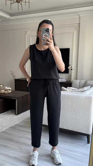 Oysh Sıfır Kol Takım - Siyah 