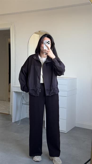 Paraşüt Garnili Takım - Kahve