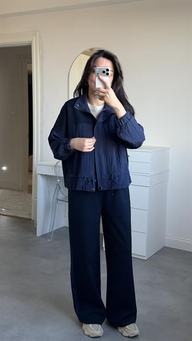 Paraşüt Garnili Takım - Lacivert