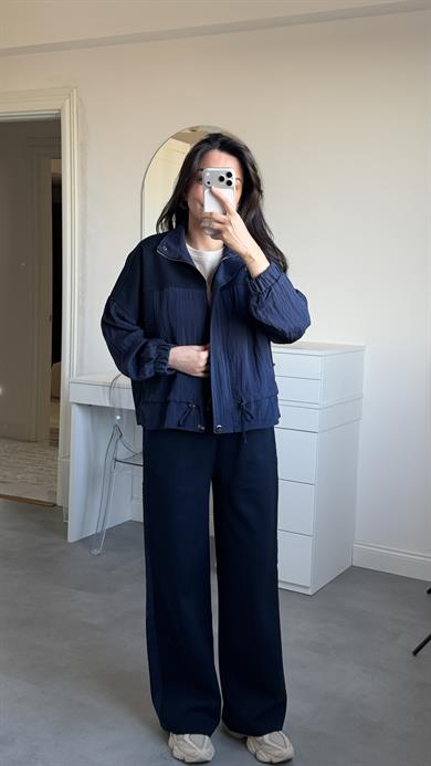 Paraşüt Garnili Takım - Lacivert