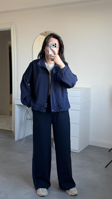 Paraşüt Garnili Takım - Lacivert