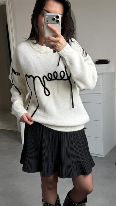 Piliseli Şortlu Siyah Etek