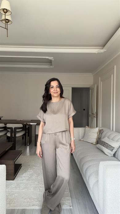 Prry Geniş Paça Takım - Taş