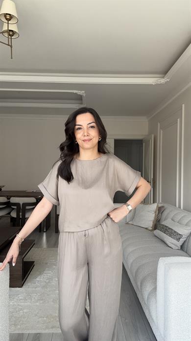 Prry Geniş Paça Takım - Taş