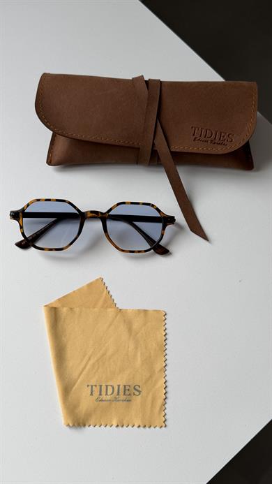 Roxi Kare Leopar Mavi Cam Güneş Gözlüğü