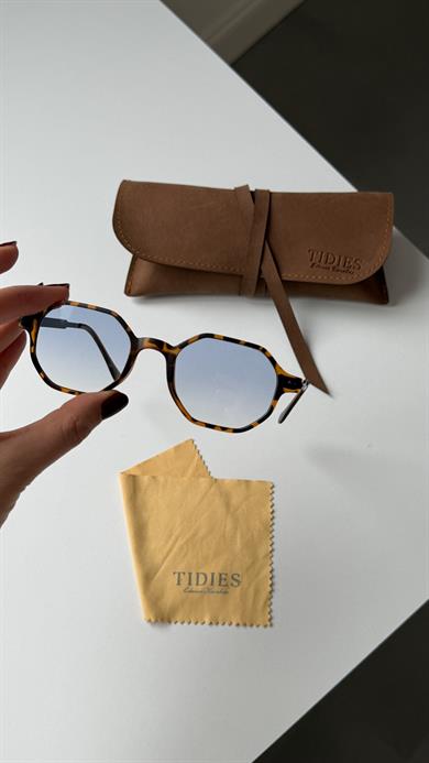 Roxi Kare Leopar Mavi Cam Güneş Gözlüğü