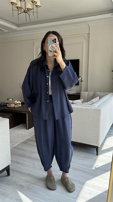 Tensel Şalvar Takım - Lacivert